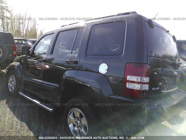 1J4PN2GK7AW119031 - 2010 JEEP LIBERTY SPORT BLACK photo 3