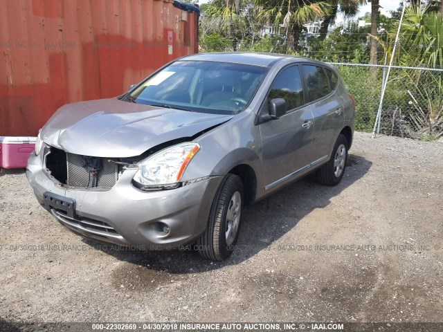 JN8AS5MV6DW132480 - 2013 NISSAN ROGUE S/SV GRAY photo 2