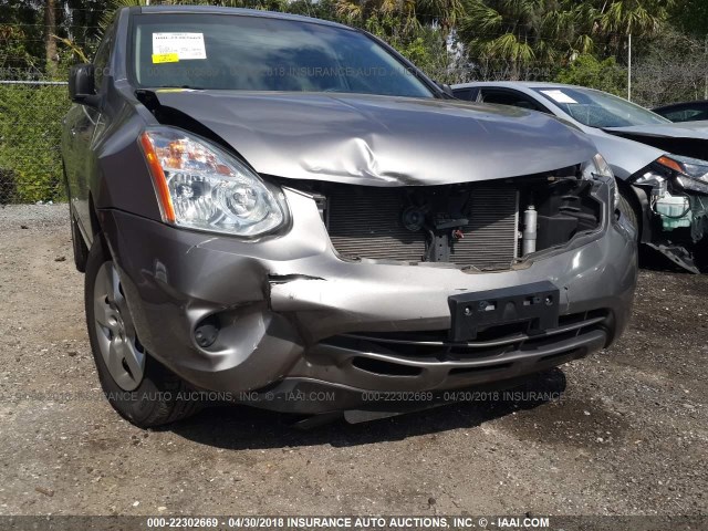 JN8AS5MV6DW132480 - 2013 NISSAN ROGUE S/SV GRAY photo 6