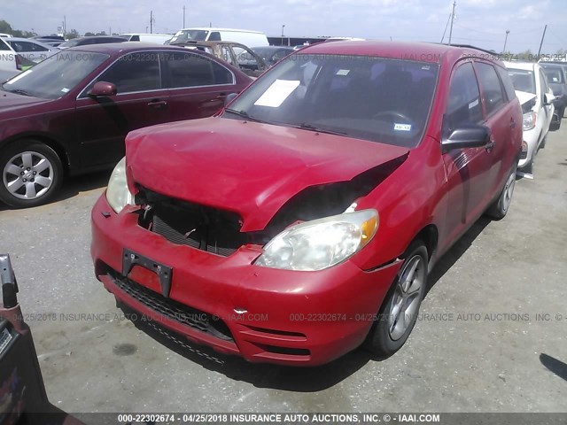 2T1KR32E14C301297 - 2004 TOYOTA COROLLA MATRIX XR RED photo 2