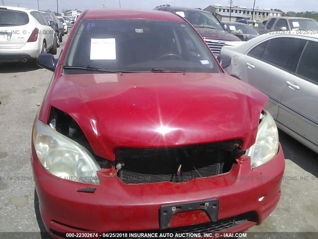 2T1KR32E14C301297 - 2004 TOYOTA COROLLA MATRIX XR RED photo 6