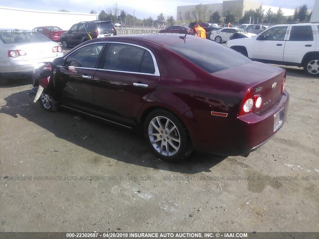 1G1ZE5E15BF267652 - 2011 CHEVROLET MALIBU LTZ 栗色 照片 3
