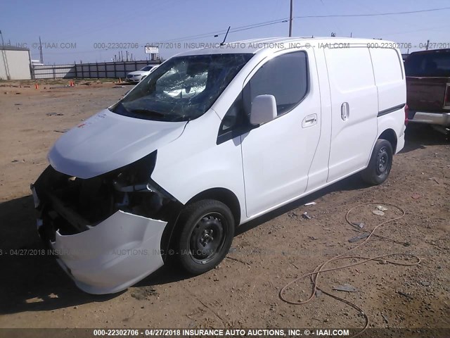 3N63M0YN2FK731190 - 2015 CHEVROLET CITY EXPRESS LS WHITE photo 2