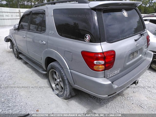 5TDZT34AX2S071614 - 2002 TOYOTA SEQUOIA SR5 TAN photo 3