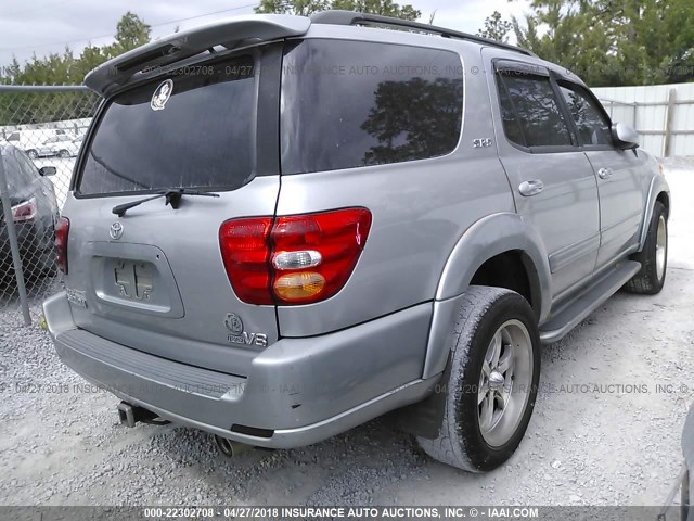 5TDZT34AX2S071614 - 2002 TOYOTA SEQUOIA SR5 TAN photo 4