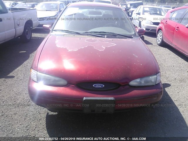 1FALP6535TK232106 - 1996 FORD CONTOUR GL/SPORT RED photo 6