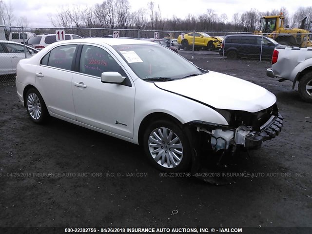 3FADP0L38CR405391 - 2012 FORD FUSION HYBRID WHITE photo 1