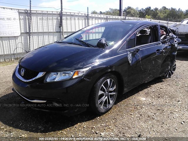 19XFB2F92DE008362 - 2013 HONDA CIVIC EXL BLACK photo 2