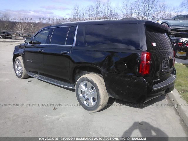 1GNSKJKC9GR303288 - 2016 CHEVROLET SUBURBAN K1500 LTZ BLACK photo 3