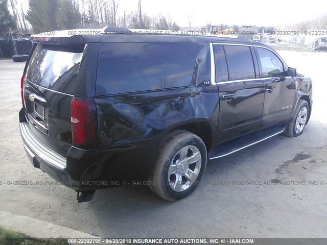 1GNSKJKC9GR303288 - 2016 CHEVROLET SUBURBAN K1500 LTZ BLACK photo 4