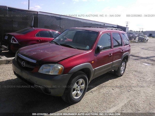 4F2YU09191KM67376 - 2001 MAZDA TRIBUTE LX/ES 红色 照片 2