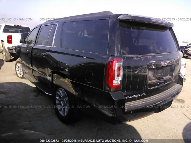 1GKS1GKC2JR304437 - 2018 GMC YUKON XL C1500 SLT BLACK photo 3