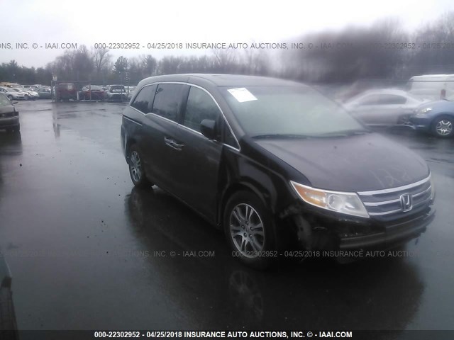 5FNRL5H67CB111820 - 2012 HONDA ODYSSEY EXL შავი ფოტო 1