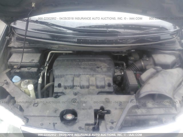5FNRL5H67CB111820 - 2012 HONDA ODYSSEY EXL შავი ფოტო 10
