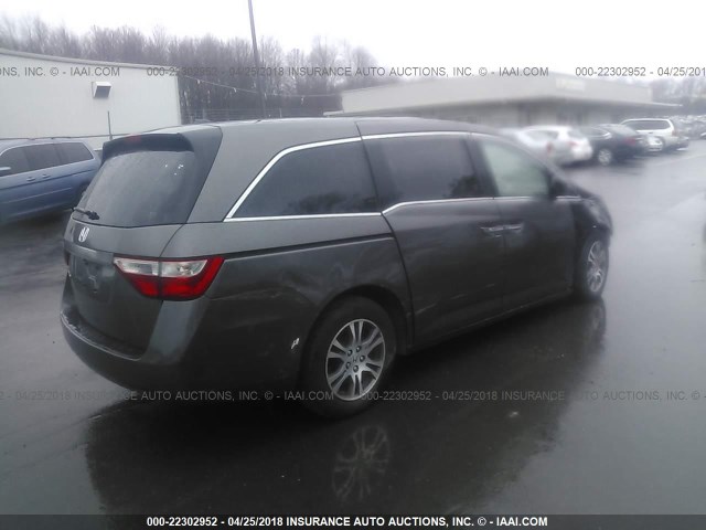 5FNRL5H67CB111820 - 2012 HONDA ODYSSEY EXL შავი ფოტო 4