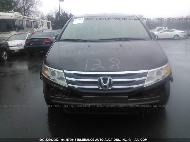 5FNRL5H67CB111820 - 2012 HONDA ODYSSEY EXL შავი ფოტო 6