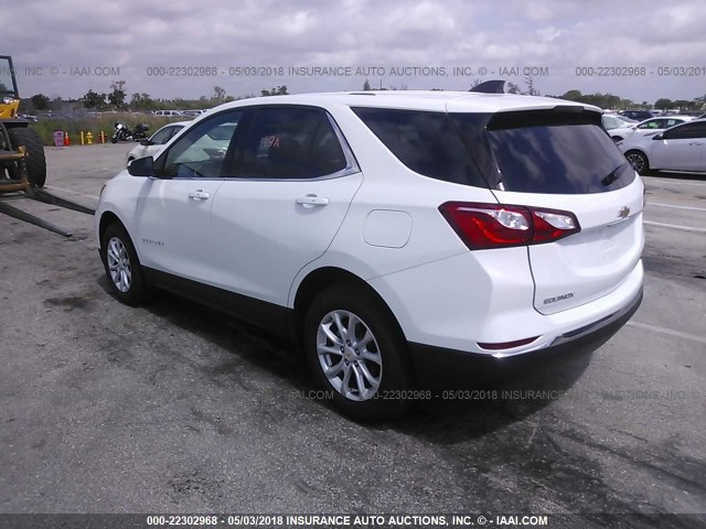 2GNAXJEV8J6201753 - 2018 CHEVROLET EQUINOX LT WHITE photo 3
