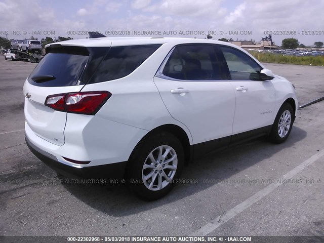 2GNAXJEV8J6201753 - 2018 CHEVROLET EQUINOX LT WHITE photo 4