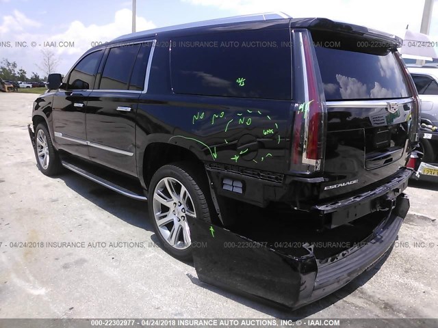 1GYS3HKJ3JR106468 - 2018 CADILLAC ESCALADE ESV LUXURY BLACK photo 3