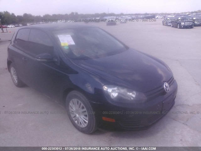 WVWAB7AJ1CW291768 - 2012 VOLKSWAGEN GOLF BLACK photo 1
