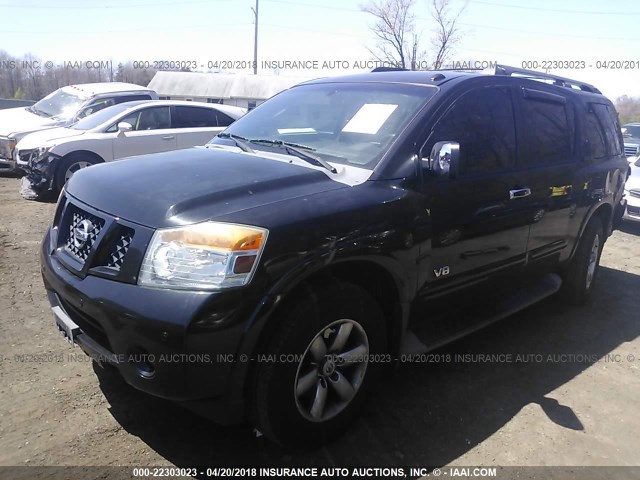 5N1AA08C68N627358 - 2008 NISSAN ARMADA SE/LE BLACK photo 2