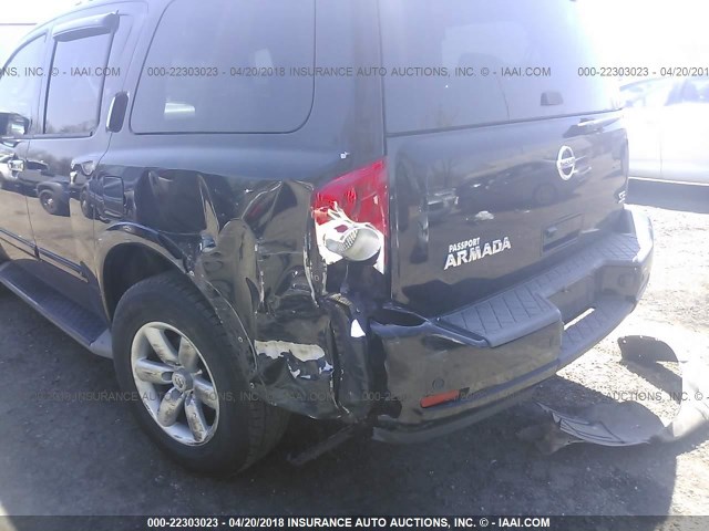 5N1AA08C68N627358 - 2008 NISSAN ARMADA SE/LE BLACK photo 6