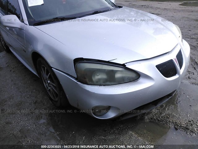 2G2WR524851128984 - 2005 PONTIAC GRAND PRIX GTP SILVER photo 6