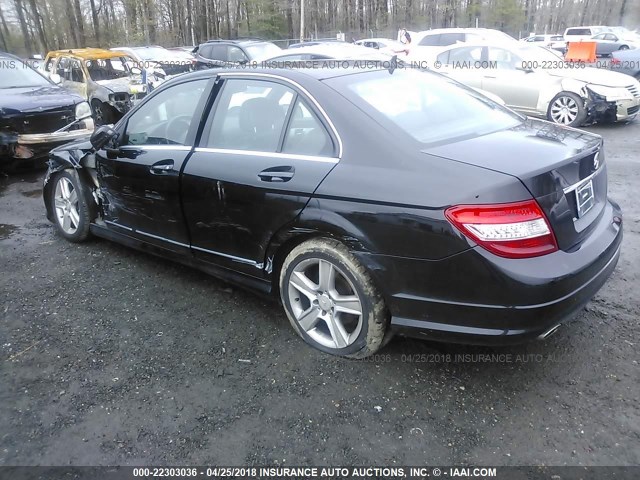 WDDGF8BB7AR086534 - 2010 MERCEDES-BENZ C 300 4MATIC BLACK photo 3