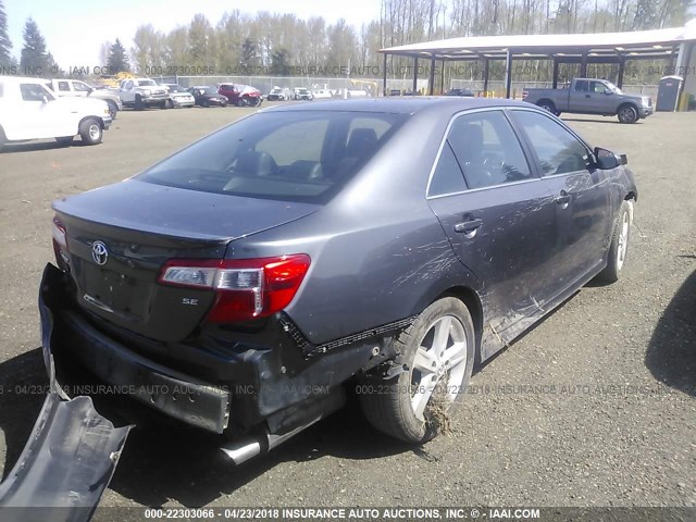 4T1BF1FK9CU175538 - 2012 TOYOTA CAMRY SE/LE/XLE GRAY photo 4