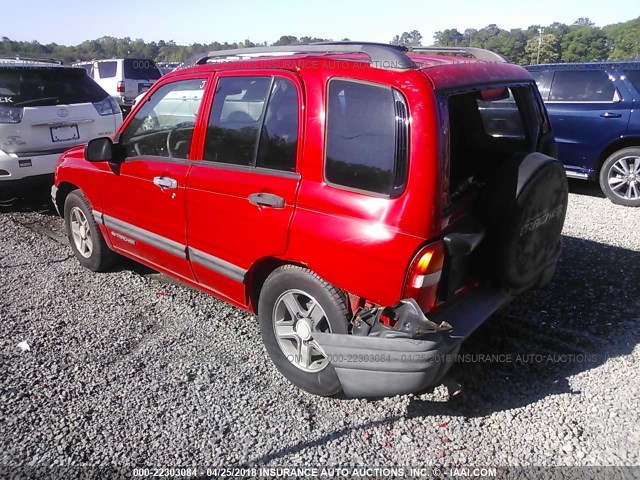 2CNBE134546902733 - 2004 CHEVROLET TRACKER RED photo 3