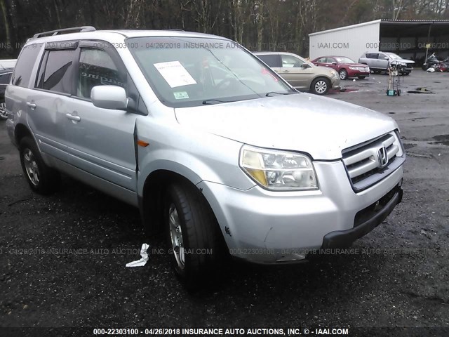 2HKYF18556H514784 - 2006 HONDA PILOT EX SILVER photo 1