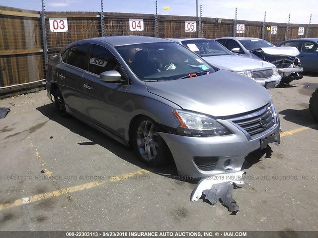 3N1AB7APXEY260036 - 2014 NISSAN SENTRA S/SV/SR/SL GRAY photo 1