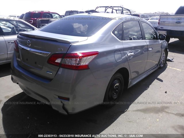 3N1AB7APXEY260036 - 2014 NISSAN SENTRA S/SV/SR/SL GRAY photo 4