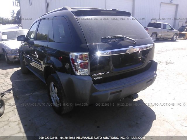 2CNDL23F556020503 - 2005 CHEVROLET EQUINOX LS BLACK photo 3