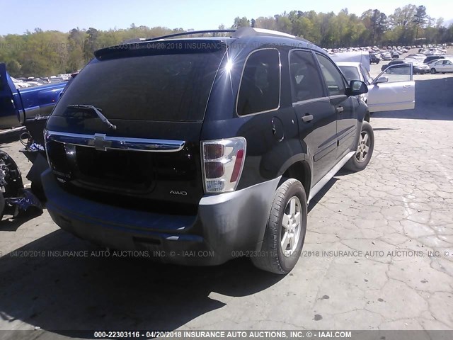 2CNDL23F556020503 - 2005 CHEVROLET EQUINOX LS BLACK photo 4