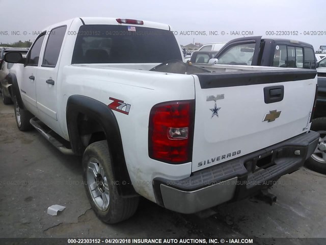 3GCEC13J97G534448 - 2007 CHEVROLET SILVERADO C1500 CREW CAB WHITE photo 3