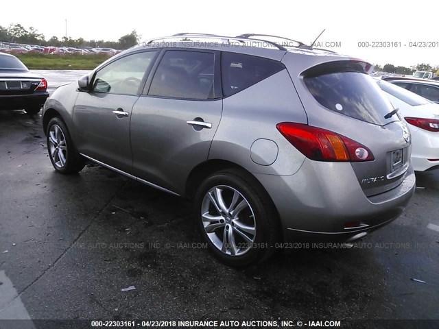 JN8AZ18W69W110672 - 2009 NISSAN MURANO S/SL/LE GRAY photo 3