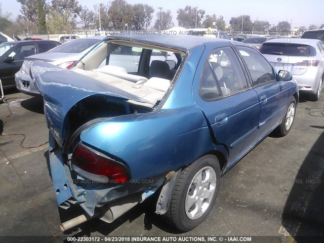 3N1CB51D73L795290 - 2003 NISSAN SENTRA XE/GXE BLUE photo 4