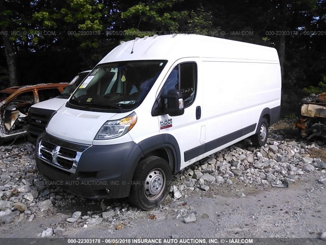 3C6URVJG2HE524891 - 2017 RAM PROMASTER 3500 3500 HIGH WHITE photo 2