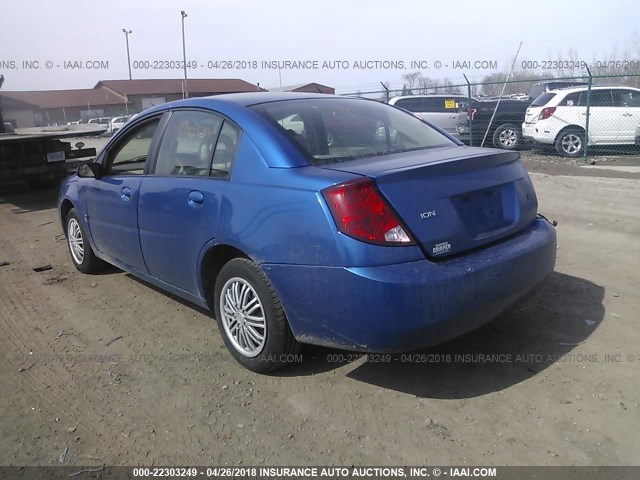 1G8AJ52F33Z161274 - 2003 SATURN ION LEVEL 2 BLUE photo 3