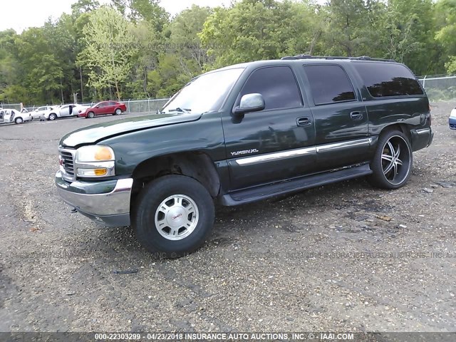 1GKFK16T51J188168 - 2001 GMC YUKON XL K1500 GREEN photo 2