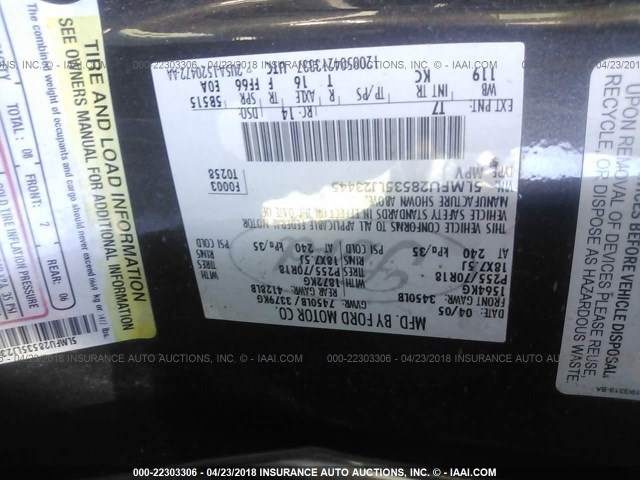 5LMFU28535LJ23445 - 2005 LINCOLN NAVIGATOR GRAY photo 9