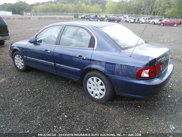 KNAGD126745253106 - 2004 KIA OPTIMA LX/EX BLUE photo 3