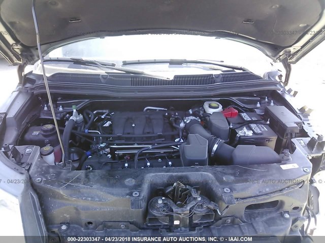 1FM5K8F87JGA69736 - 2018 FORD EXPLORER LIMITED შავი ფოტო 10