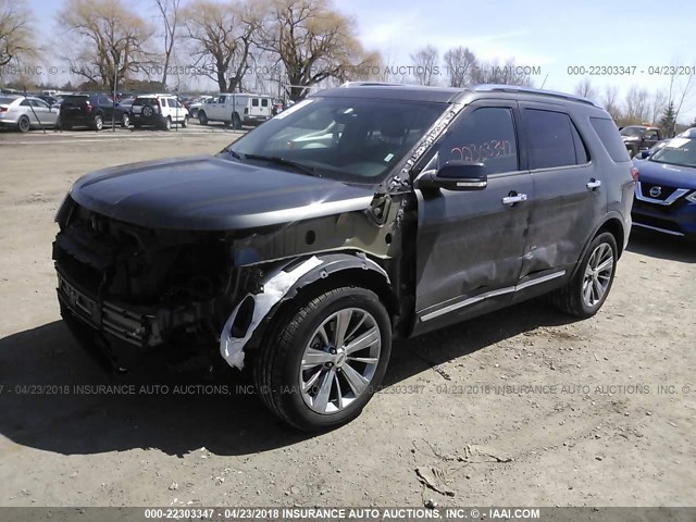 1FM5K8F87JGA69736 - 2018 FORD EXPLORER LIMITED შავი ფოტო 2