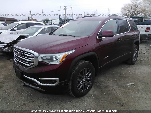 1GKKNULS7JZ145794 - 2018 GMC ACADIA SLT-1 Czerwony zdjęcie 2