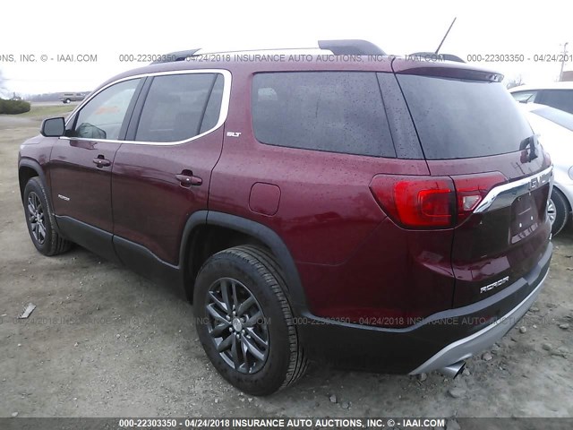 1GKKNULS7JZ145794 - 2018 GMC ACADIA SLT-1 Czerwony zdjęcie 3
