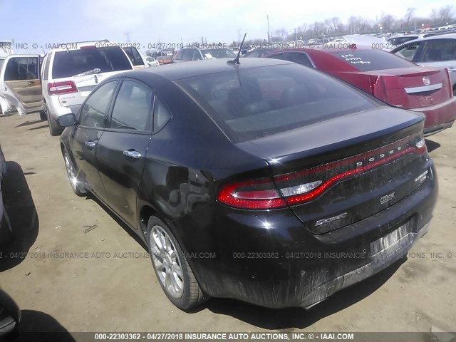 1C3CDFCH2DD214593 - 2013 DODGE DART LIMITED/R/T BLACK photo 3