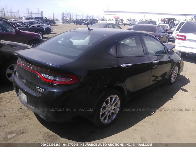 1C3CDFCH2DD214593 - 2013 DODGE DART LIMITED/R/T BLACK photo 4