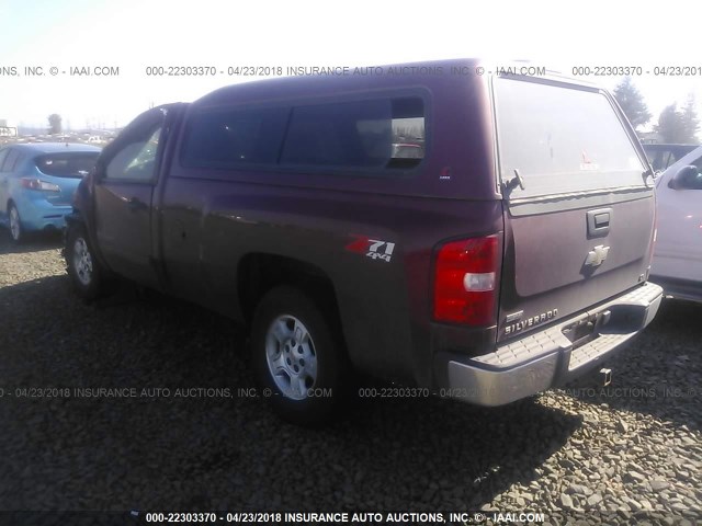 1GCEK24009Z134571 - 2009 CHEVROLET SILVERADO K1500 LT RED photo 3